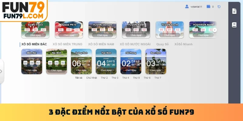 3 đặc điểm nổi bật của xổ số FUN79
