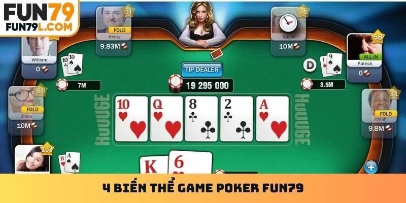 4 biến thể game Poker Fun79