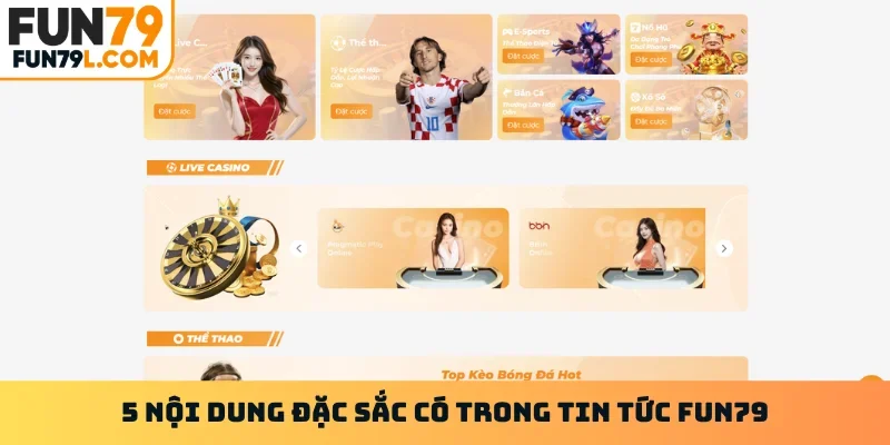5 nội dung đặc sắc có trong tin tức FUN79