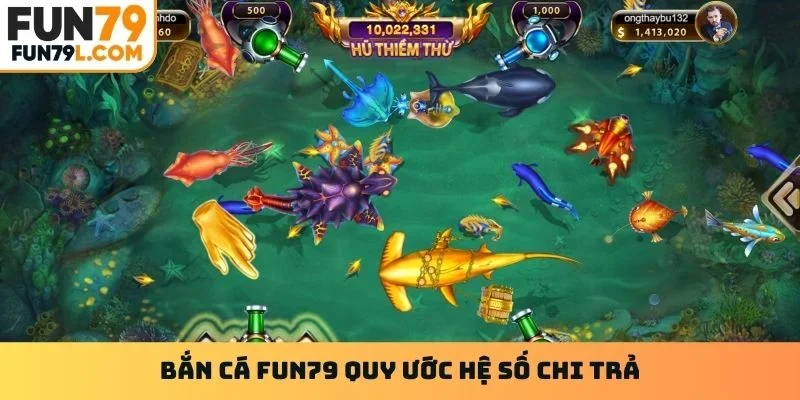 Bắn cá Fun79 quy ước hệ số chi trả