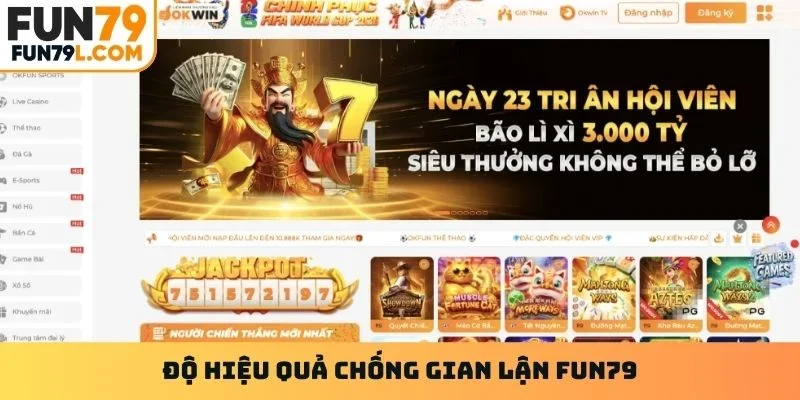 Độ hiệu quả chống gian lận Fun79