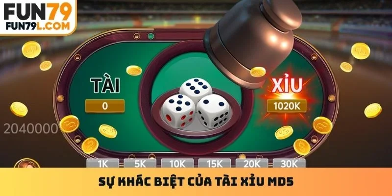 Sự khác biệt của Tài xỉu MD5